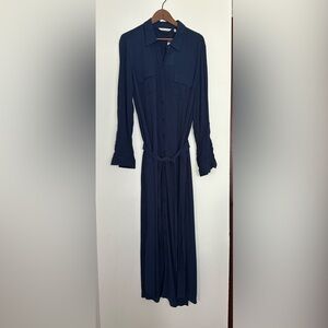 Soft Surroundings Midnight Blue Long Sleeve Dress